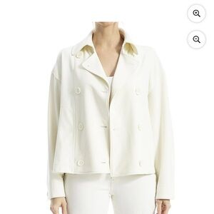Max Studio Cream Double-Breast Jacket